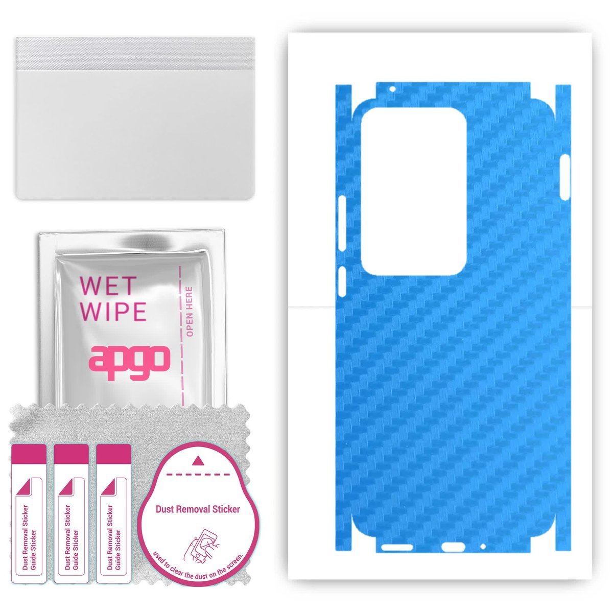 Folia naklejka skórka strukturalna na TYŁ+BOKI do Oppo Reno11 F - Carbon Niebieski - apgo SKINS