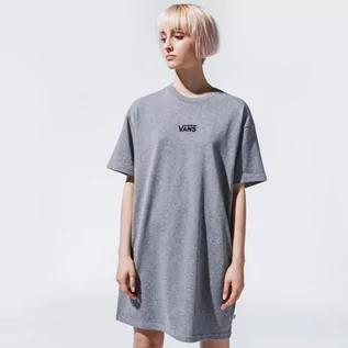 Sukienki - Vans SUKIENKA WM CENTER VEE TEE DRESS CEMENT HEATHER - grafika 1