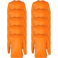 Bluzki damskie - Gildan T-shirt Dla mężczyzn Bluzka z długim rękawem bawełniana Ultra, styl G2400 Pomarańczowy (Safety Orange) ,XXL - miniaturka - grafika 1