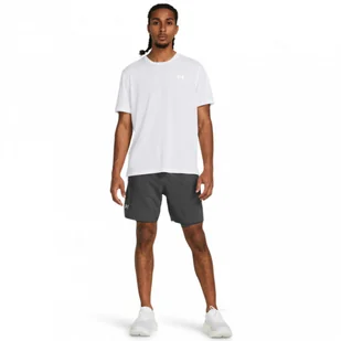 Męskie spodenki do biegania Under Armour UA Launch 7\'\' 2-IN-1 Short - szare - UNDER ARMOUR - Spodnie sportowe męskie - miniaturka - grafika 1