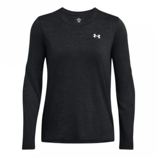 Damski longsleeve treningowy Under Armour Tech Ls Crew Twist - czarny - UNDER ARMOUR - Koszulki sportowe damskie - miniaturka - grafika 1