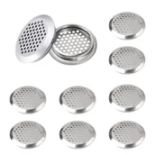 Kratki wentylacyjne - Kratka wentylacyjna okrągła, kratka wentylacyjna ze stali nierdzewnej, rozmiar montażowy 53 mm, srebrna, 10 sztuk (wypukła) - miniaturka - grafika 1