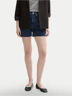 Spodenki damskie - Tom Tailor Denim Szorty jeansowe 1045651 Granatowy Regular Fit - miniaturka - grafika 1