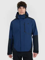 Kurtki i kamizelki sportowe męskie - 4F Kurtka trekkingowa membrana 10000 męska - granatowa L - miniaturka - grafika 1