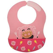 Śliniaki i fartuszki - Śliniak Silikonowy Pink Pokey Marcus & Marcus - miniaturka - grafika 1