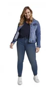 Spodnie damskie - TOM TAILOR PLUS SIZE SPODNIE DAMSKIE JEANSOWE GRANATOWE KLASYCZNE 46 JYJ - miniaturka - grafika 1