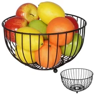 Kosze na owoce - Koszyk na owoce i warzywa kosz metalowy czarny miska loft 25 cm kod: O-229017 + Sprawdź na SuperWnetrze.pl - miniaturka - grafika 1