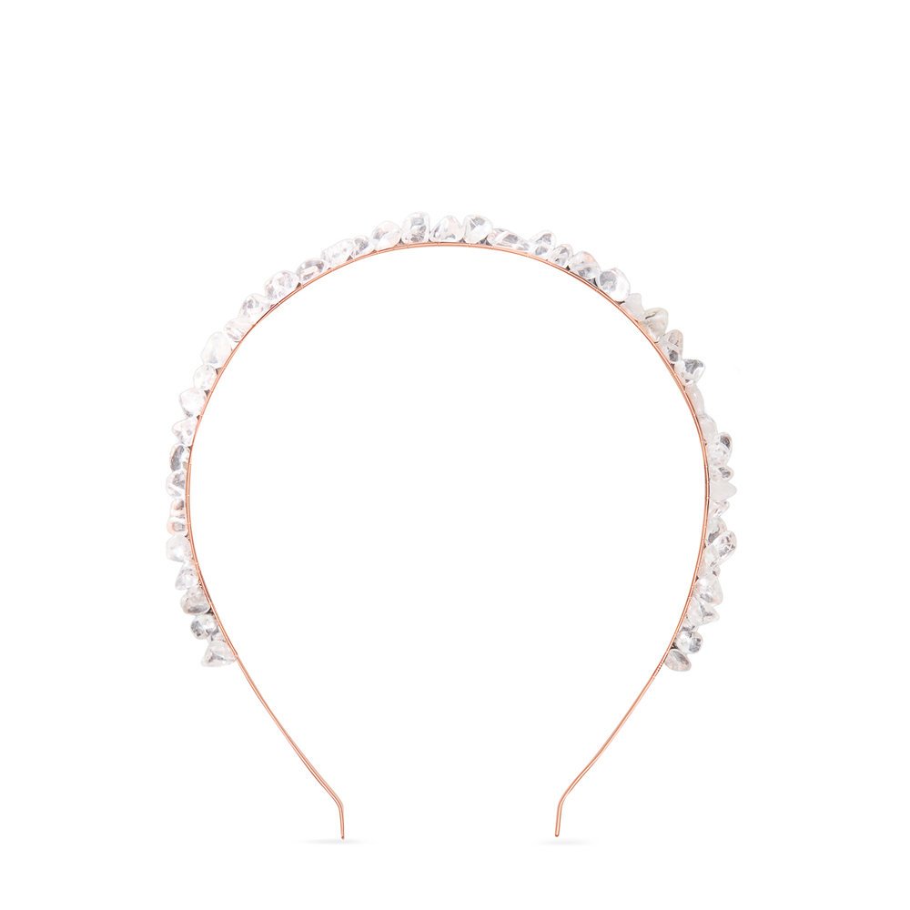 CRYSTALLOVE Opaska na włosy z kryształem górskim