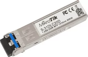 Mikrotik S-31DLC20D 1.25G SFP LX-LC (SM) 1310nm 20km DDM for RB260x,RB2011x,CCRx (MT S-31DLC20D) - Pozostałe akcesoria sieciowe - miniaturka - grafika 3