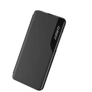 Eco Leather View Case elegancki futerał etui z klapką i funkcją podstawki Samsung Galaxy S22+ (S22 Plus) czarny - Etui i futerały do telefonów - miniaturka - grafika 5