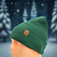 Czapki damskie - Ciepła Męska czapka zimowa Zielona L/XL ST-538E - miniaturka - grafika 1