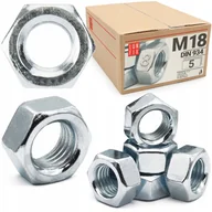 Śruby i nakrętki - Nakrętka sześciokątna M18 6-kątna metryczna DIN 934 ocynk kl. 8 5szt. - miniaturka - grafika 1