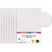 Dekoratorstwo - Filc dekoracyjny biały YNJ NOSTER - miniaturka - grafika 1