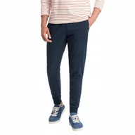 Dresy męskie - Męskie spodnie dresowe joggery BASIC granatowe V1 OM-PABS-0174 XXL - miniaturka - grafika 1