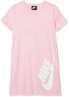 Sukienki - Nike Dziecięca sukienka G NSW TSHIRT, aluminium/Indigo Force, XS - miniaturka - grafika 1