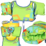 Materace dmuchane i koła do pływania - BESTWAY 32174 Kamizelka dmuchana do pływania kapok z rękawkami zielona 3-6lat 13-30kg - miniaturka - grafika 1