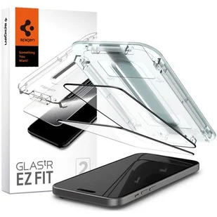 Spigen Glas.tr 'ez fit' 2-pack do iPhone 15 black - Szkła hartowane na telefon - miniaturka - grafika 1