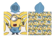 Okrycia kąpielowe dla dzieci - MINIONKI Ręcznik DZIECIĘCY z Kapturem PONCHO OKRYCIE KĄPIELOWE MINIONS - miniaturka - grafika 1