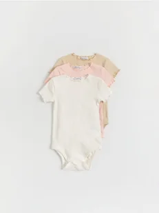Reserved - Prążkowane body 3 pack - złamana biel - Body dla niemowląt - miniaturka - grafika 1