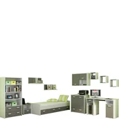 Zestawy mebli dla dzieci - Zestaw Mebli Młodzieżowych 3 Kitty MebloCross Craft Złoty / Craft Biały - miniaturka - grafika 1