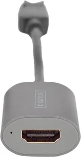 Kabel adapter Digitus DisplayPort HDMI 8K/60Hz szary 15 cm (4016032478713) - Złącza, przejściówki, adaptery - miniaturka - grafika 1