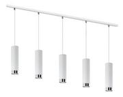 Lampy sufitowe - Lampex Hava lampa wisząca 5-punktowa biała/srebrna LPX0092/5L BIA - miniaturka - grafika 1
