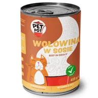Mokra karma dla kotów - PetPot Karma mokra dla dorosłego kota Wołowina w sosie 415g - miniaturka - grafika 1