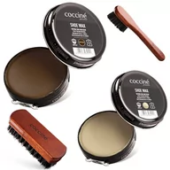 Środki do obuwia i ubrań - Zestaw 4w1 do pielęgnacji obuwia 2x pasta mazak szczotka - miniaturka - grafika 1