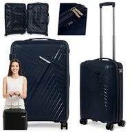 Walizki - WALIZKA kabinowa MAŁA LEKKA bagaż PODRĘCZNY L kółka POLIPROPYLEN mocna 50L - miniaturka - grafika 1