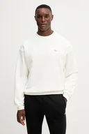Bluzy męskie - Lacoste bluza bawełniana kolor beżowy gładka SH7745 - miniaturka - grafika 1