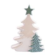 Ozdoby bożonarodzeniowe - Figurka choinka, perłowe wykończenie, 8,5x4x12 cm - miniaturka - grafika 1