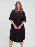 Sukienki - Vero Moda Curve Sukienka codzienna Bonnie 10259340 Czarny Regular Fit - miniaturka - grafika 1