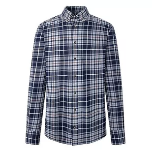 Hackett London Męska koszula flanelowa w kratę, niebieski (granatowy/czerwony), XS - Koszule męskie - miniaturka - grafika 1