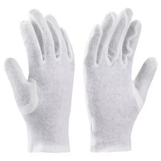 Rękawiczki - Bawełniane Rękawiczki dla Kosmetyczek Białe r.10 - grafika 1