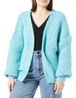 Swetry damskie - ZITHA Damski kardigan 19025288-ZI01, turkusowy, XL/XXL, turkusowy, XL-XXL - miniaturka - grafika 1