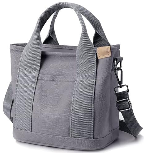 Mała torba typu tote z zamkiem błyskawicznym torba na ramię dla kobiet płócienna torba crossbody, torba na ramię, torba hobo, torba kurierska 2023, szary, Large