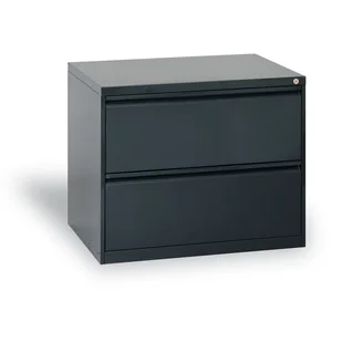 KOVONA Dwurzędowa szafa kartotekowe A4, 2 szuflady, kolor antracyt G23220.2.V6.2.2 - Szafy biurowe - miniaturka - grafika 1