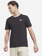 Koszulki męskie - Koszulka męska bawełniana Reebok Identity Small Logo Tee 100054973 S Czarna (4065425534901) - miniaturka - grafika 1