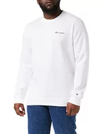 Bluzy męskie - Champion Męska bluza z kapturem American Classics Small Script Logo Crewneck, biały, S - miniaturka - grafika 1