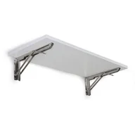 Półki do salonu - Półka składana, 800 x 220 mm, biała - miniaturka - grafika 1