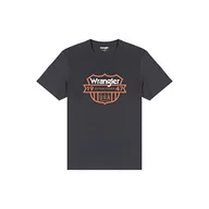 Koszulki męskie - Wrangler Graphic Tee Koszulka męska, Wyblakłe czarne, XXL - miniaturka - grafika 1