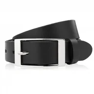 Paski - PASEK DAMSKI SKÓRZANY CZARNY 90 CM ZE SREBRNĄ KLAMRĄ PAOLO PERUZZI PG-02-BLS-90 - miniaturka - grafika 1