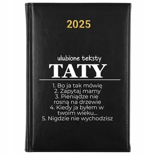 KALENDARZ PLANER DZIENNY CZARNY A5 2025 TERMINARZ PLANER NAJLEPSZY TATA WZ - Notesy i bloczki - miniaturka - grafika 1