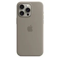 Etui i futerały do telefonów - Etui silikonowe z MagSafe do iPhonea 15 Pro Max - popielaty brąz - miniaturka - grafika 1