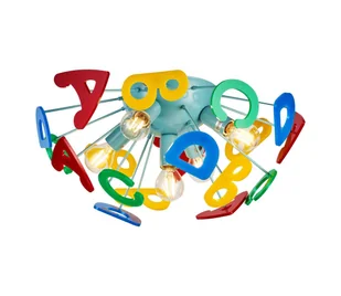 Brilagi - Żyrandol natynkowy KINDER 5xE14/40W/230V kolorowy - Wyposażenie pokoiku dziecięcego - miniaturka - grafika 1