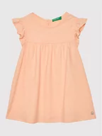 Sukienki i spódniczki dla dziewczynek - United Colors Of Benetton Sukienka letnia 3Z7QGV002 Pomarańczowy Regular Fit - miniaturka - grafika 1