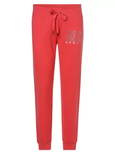 DKNY - Damskie spodnie dresowe, czerwony|wyrazisty róż - Spodnie sportowe damskie - miniaturka - grafika 1