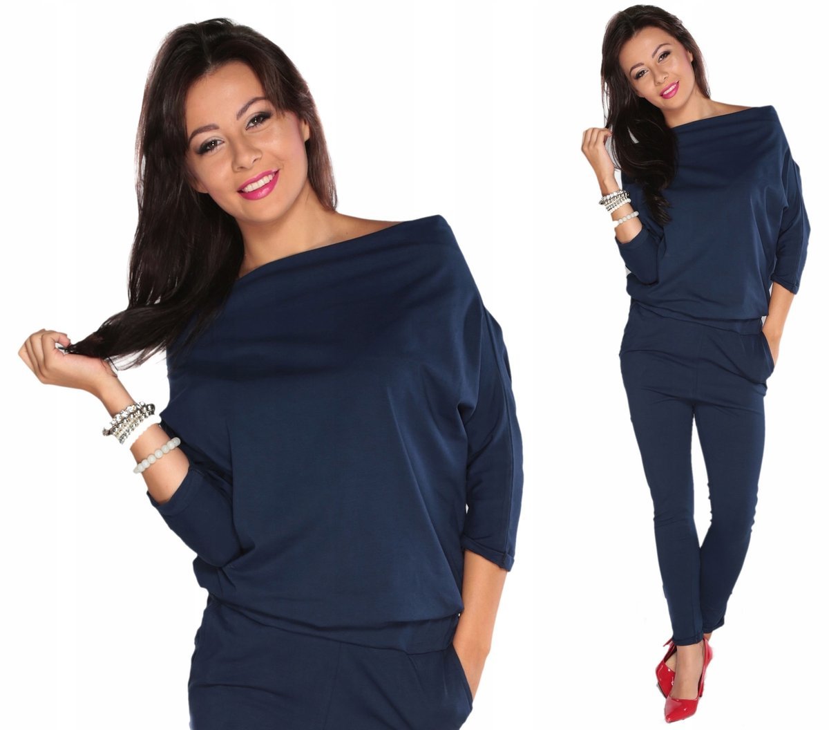 KOBIECY KOMBINEZON wysoka jakość granat M/38