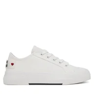 Trampki damskie - Trampki LOVE MOSCHINO JA15012G0MJP0100 Biały - miniaturka - grafika 1