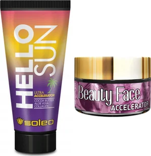 Soleo Soleo Hello Sun Przyspieszacz + Słoiczek Beauty Face - Balsamy i kremy do opalania - miniaturka - grafika 1